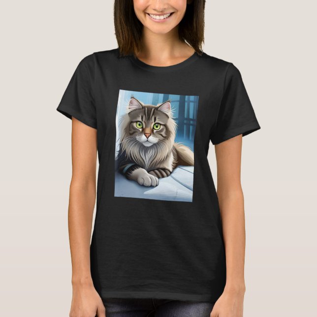 Sitting Cat T-Shirt (Front)