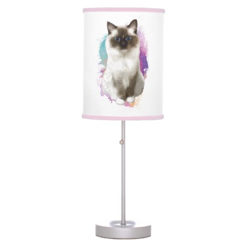 Sitting cat table lamp