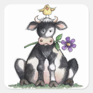 Sitting Cow - Stickers
