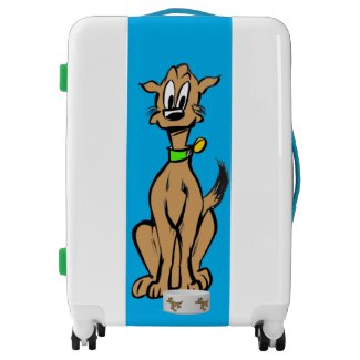 Sitting Dog Cartoon Luggage Suitcase