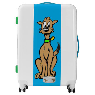 Sitting Dog Cartoon Luggage Suitcase