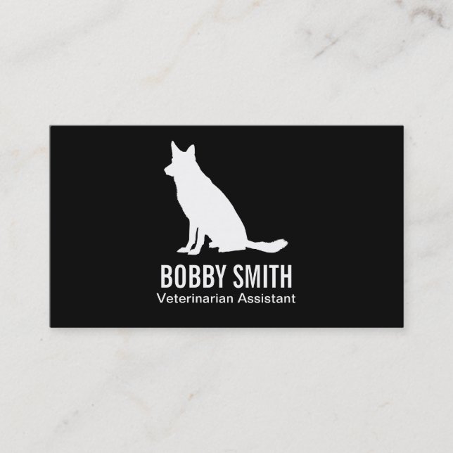 Sitting Dog II | Veterinarian Business Card (Front)