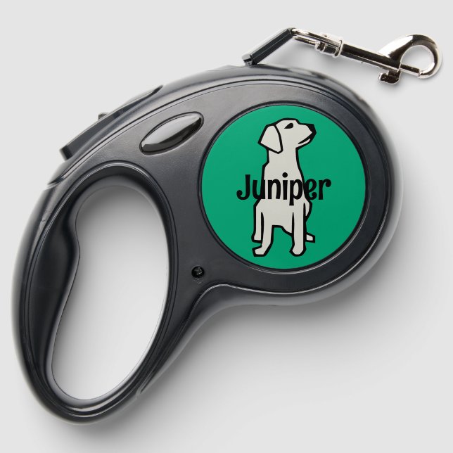 Sitting Dog Retractable Dog Leash (Back)