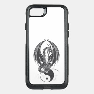 Sitting dragon on Yin Yang OtterBox Commuter iPhone SE/8/7 Case