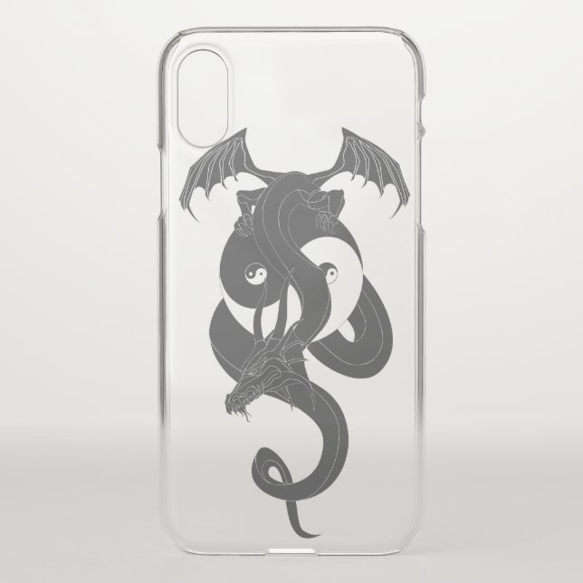 Sitting dragon on Yin Yang Uncommon iPhone Case (Back)
