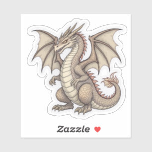 Sitting Dragon Sticker