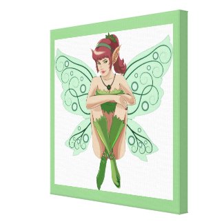 SITTING FAIRY CANVAS PRINT