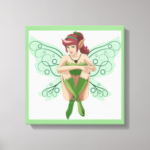 SITTING FAIRY CANVAS PRINT