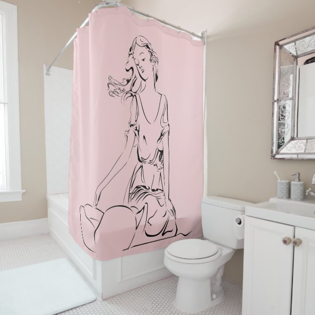 Sitting Fairy Shower Curtain (In Situ)