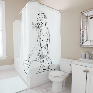 Sitting Fairy Shower Curtain