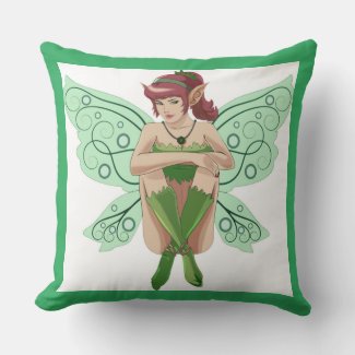 SITTING FAIRY THROW PILLOW