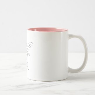 Sitting Fairy with Wings…<br/ >Two-Tone Coffee Mug