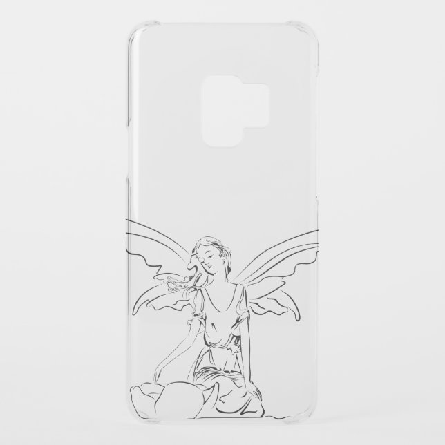 Sitting Fairy with Wings... Uncommon Samsung Galaxy Case (Back)
