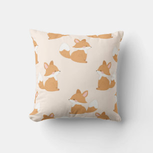 Sitting Fox Charm Throw Pillow