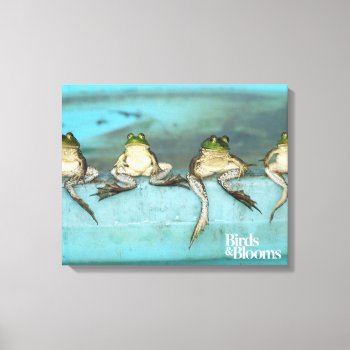 Sitting Frogs Canvas Print by birdsandblooms at Zazzle