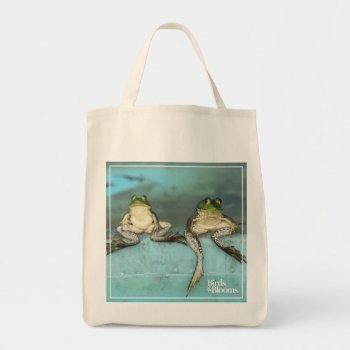 Sitting Frogs Tote Bag by birdsandblooms at Zazzle