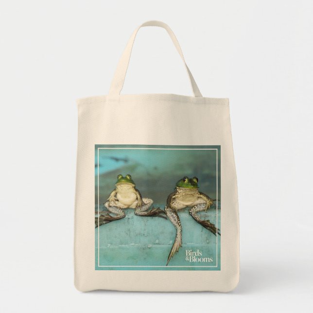 Sitting Frogs Tote Bag (Front)