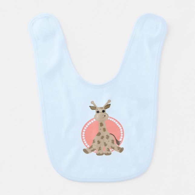 Sitting Giraffe Baby Bib (Front)