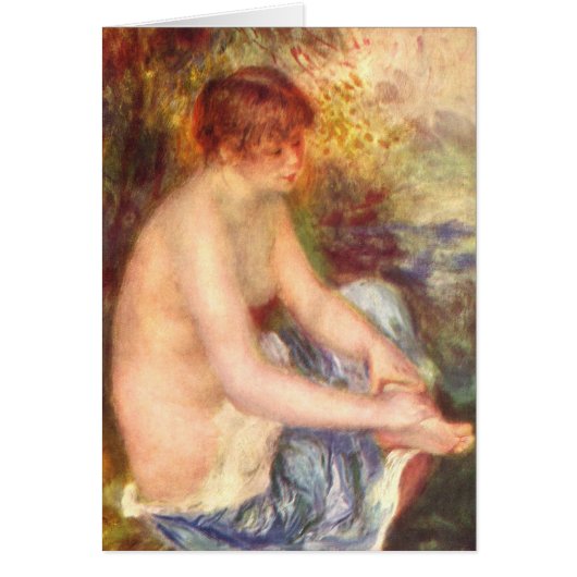 Sitting Girl - Pierre-Auguste Renoir Cards (Front)