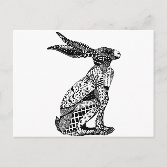 Sitting Hare Postcard (Front)
