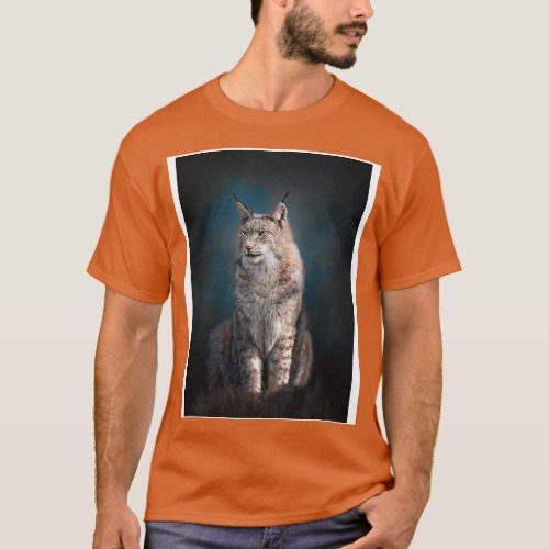 Sitting iberian lynx Graphic  T_Shirt
