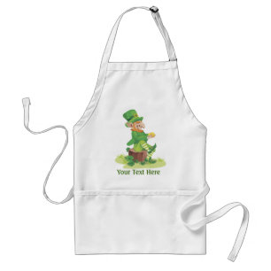 Sitting Leprechaun Adult Apron