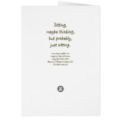 Sitting,maybe thinking,but probably,just sitting cards (Back)