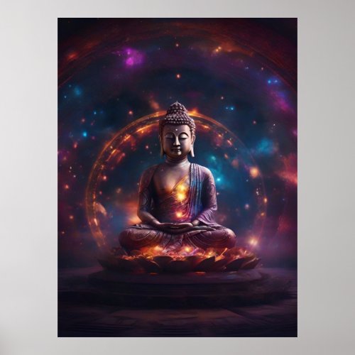 Sitting Meditating Buddha Poster