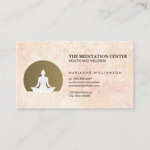 Sitting Meditation Tribal Design Business Card