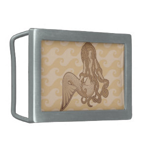 Sitting Mermaid Belt Buckle