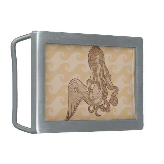Sitting Mermaid Belt Buckle (Front Left)