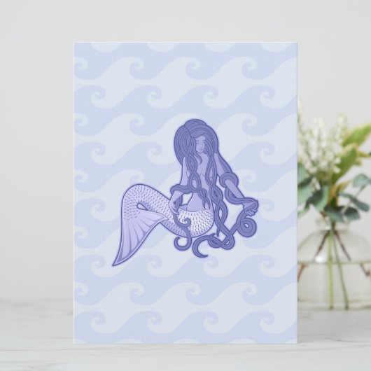 Sitting Mermaid Blue (Standing Front)