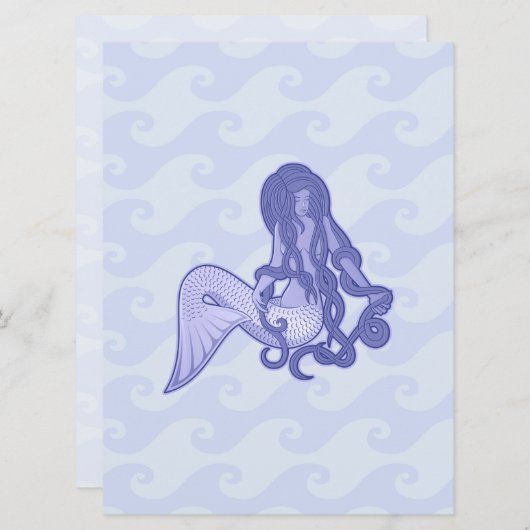 Sitting Mermaid Blue (Front/Back)