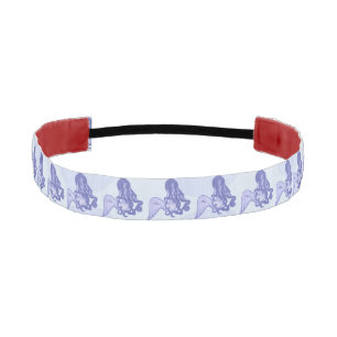 Sitting Mermaid Blue Athletic Headband