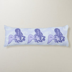 Sitting Mermaid Blue Body Pillow