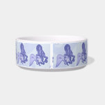 Sitting Mermaid Blue Bowl<br><div class="desc">Sitting mermaid with long hair, light blue color.</div>