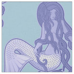 Sitting Mermaid Blue Fabric