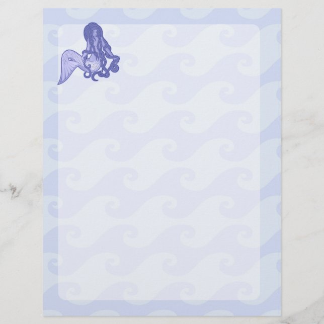 Sitting Mermaid Blue Flyer (Front)