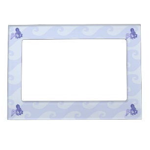 Sitting Mermaid Blue Magnetic Frame