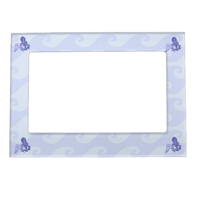 Sitting Mermaid Blue Magnetic Frame (Front)