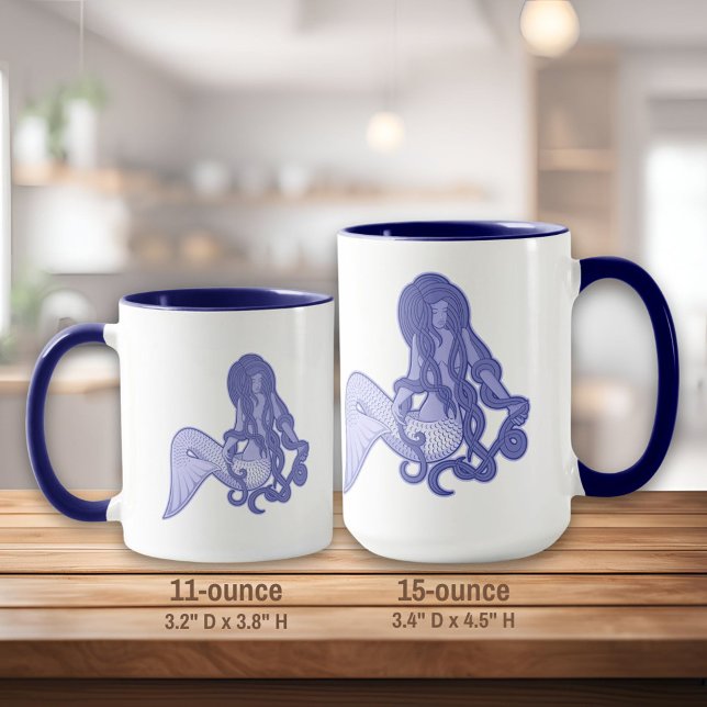 Sitting Mermaid Blue Mug (Creator Uploaded)