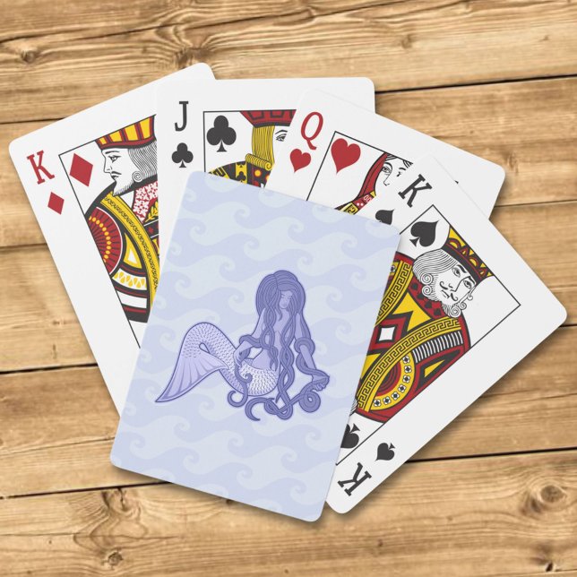 Sitting Mermaid Blue Poker Cards (Creator Uploaded)