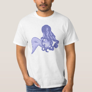 Sitting Mermaid Blue T-Shirt
