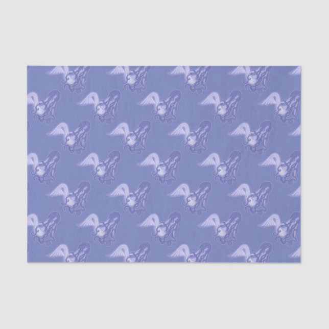 Sitting Mermaid Blue Tissue Paper (Front)