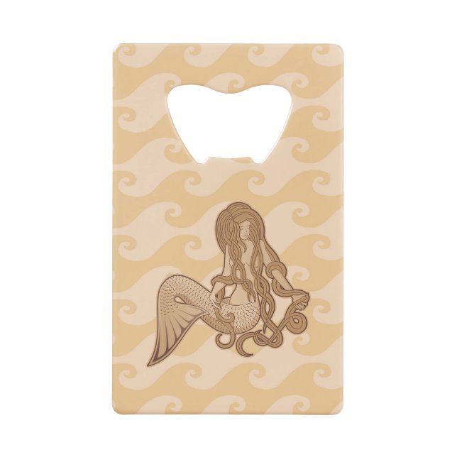 Sitting Mermaid Credit Card Bottle Opener (Front)