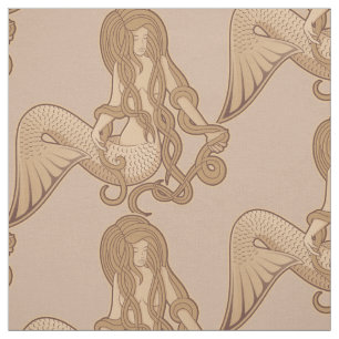 Sitting Mermaid Fabric
