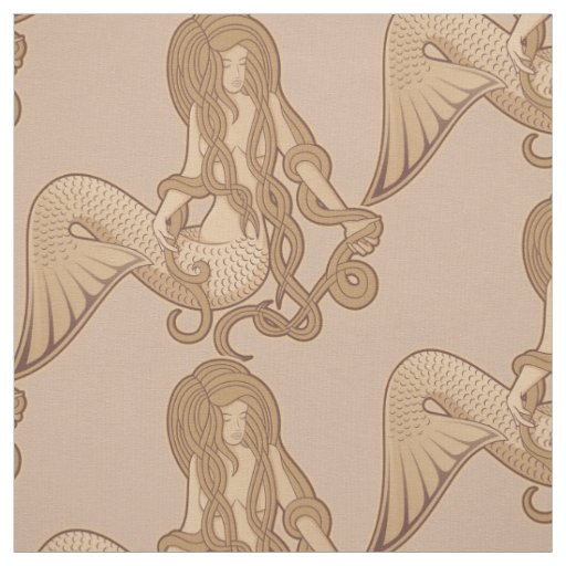 Sitting Mermaid Fabric