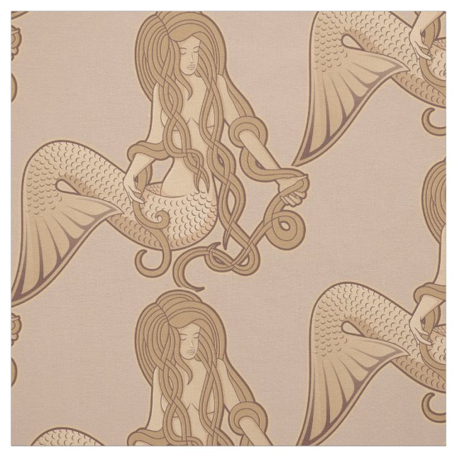Sitting Mermaid Fabric (Swatch)