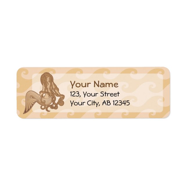 Sitting Mermaid Label (Front)