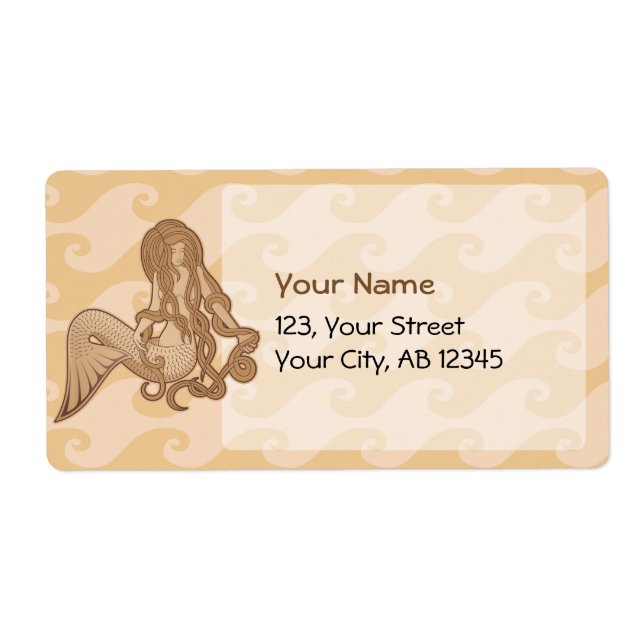 Sitting Mermaid Label (Front)